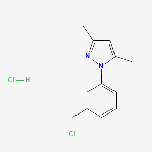 1-[3-(chloromethyl)phenyl]-3,5-dimethyl-1H-pyrazole hydrochloride