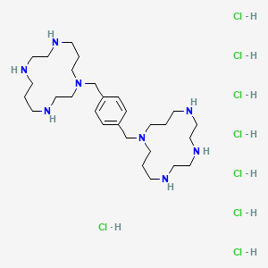 molecular formula C28H62Cl8N8 B13722059 1-[[4-(1,4,7,11-Tetrazacyclotetradec-11-ylmethyl)phenyl]methyl]-1,4,8,11-tetrazacyclotetradecane;octahydrochloride 