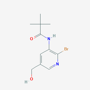 N-(2-Bromo-5-(hydroxymethyl)pyridin-3-yl)pivalamide