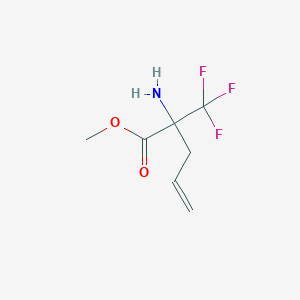 molecular formula C7H10F3NO2 B13722064 Methyl 2-amino-2-(trifluoromethyl)pent-4-enoate 