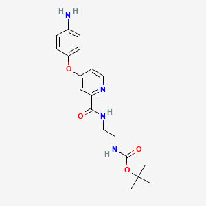 molecular formula C19H24N4O4 B13722113 tert-Butyl (2-(4-(4-aminophenoxy)picolinamido)ethyl)carbamate 