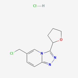 6-(Chloromethyl)-3-tetrahydrofuran-2-yl[1,2,4]-triazolo[4,3-a]pyridine hydrochloride