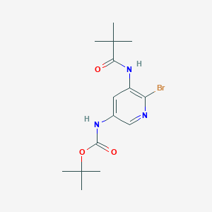 molecular formula C15H22BrN3O3 B1372219 tert-Butyl 6-bromo-5-pivalamidopyridin-3-ylcarbamate CAS No. 1142192-53-7