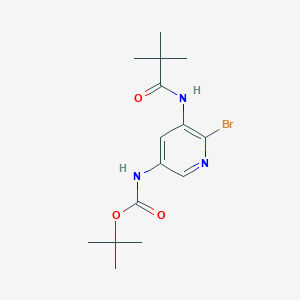 tert-Butyl 6-bromo-5-pivalamidopyridin-3-ylcarbamate