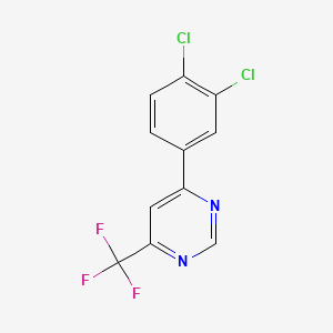 molecular formula C11H5Cl2F3N2 B13722192 6-(3,4-Dichlorophenyl)-4-(trifluoromethyl)pyrimidine 