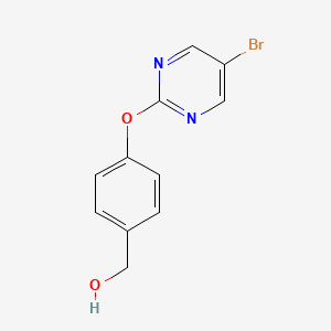 molecular formula C11H9BrN2O2 B1372221 [4-(5-Bromopyrimidin-2-yloxy)phenyl]methanol CAS No. 1189734-03-9
