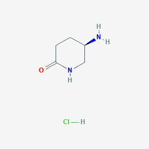 molecular formula C5H11ClN2O B1372232 (R)-5-Aminopiperidin-2-one hydrochloride CAS No. 1003021-01-9