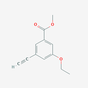 molecular formula C12H12O3 B13722353 Methyl 3-ethoxy-5-ethynylbenzoate 