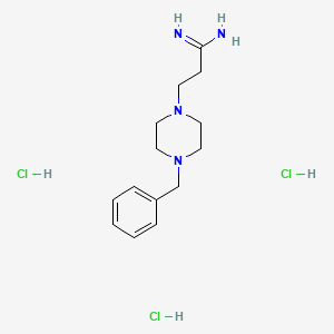 3-(4-Benzylpiperazin-1-yl)propanimidamide trihydrochloride