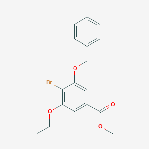 molecular formula C17H17BrO4 B13722391 Methyl 3-(benzyloxy)-4-bromo-5-ethoxybenzoate 