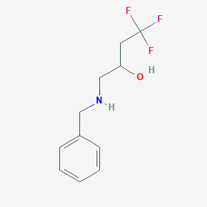 molecular formula C11H14F3NO B1372240 1-(Benzylamino)-4,4,4-trifluorobutan-2-ol CAS No. 939793-42-7