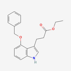 molecular formula C20H21NO3 B13722449 Ethyl 3-[4-(Benzyloxy)-3-indolyl]propanoate 