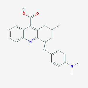 molecular formula C24H24N2O2 B13722456 4-(4-Dimethylamino-benzylidene)-2-methyl-1,2,3,4-tetrahydro-acridine-9-carboxylic acid 