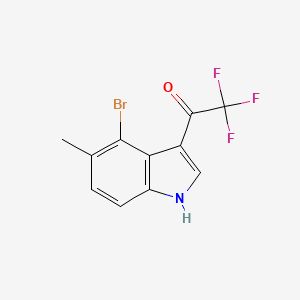 molecular formula C11H7BrF3NO B13722477 1-(4-Bromo-5-methyl-3-indolyl)-2,2,2-trifluoroethanone 