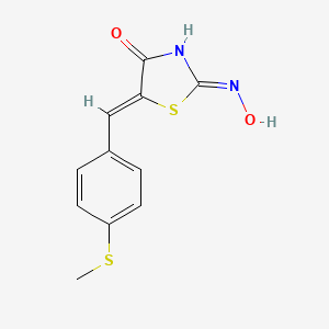 molecular formula C11H10N2O2S2 B13722484 2-(hydroxyamino)-5-{(Z)-[4-(methylsulfanyl)phenyl]methylidene}-1,3-thiazol-4-one 