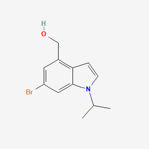 molecular formula C12H14BrNO B13722498 (6-Bromo-1-isopropyl-1H-indol-4-yl)-methanol 
