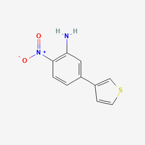molecular formula C10H8N2O2S B13722511 2-Nitro-5-thiophen-3-yl-phenylamine 