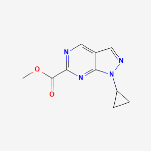 molecular formula C10H10N4O2 B13722517 Methyl 1-Cyclopropyl-1H-pyrazolo[3,4-d]pyrimidine-6-carboxylate 