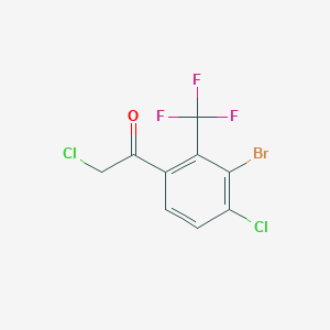 molecular formula C9H4BrCl2F3O B13722658 3'-Bromo-4'-chloro-2'-(trifluoromethyl)phenacyl chloride 