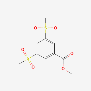 molecular formula C10H12O6S2 B13722675 Methyl 3,5-bis(methylsulphonyl)benzoate 