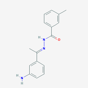 molecular formula C16H17N3O B13722681 N'-[(1E)-1-(3-aminophenyl)ethylidene]-3-methylbenzohydrazide 