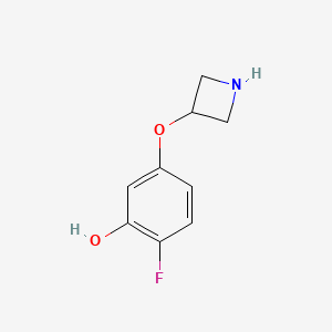 molecular formula C9H10FNO2 B13722775 5-(Azetidin-3-yloxy)-2-fluorophenol 