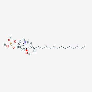 molecular formula C18H38NO5P B13722784 D-erythro-Sphingosine-1-Phosphate-13C2,D2 