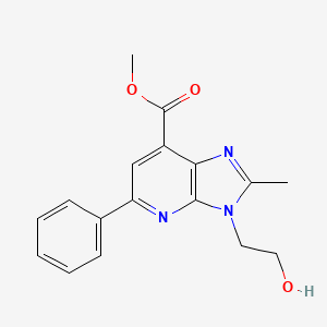 molecular formula C17H17N3O3 B13722839 Methyl 3-(2-hydroxyethyl)-2-methyl-5-phenyl-3H-imidazo-[4,5-b]-pyridine-7-carboxylate 
