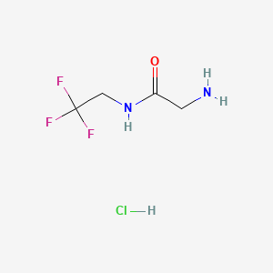 molecular formula C4H8ClF3N2O B1372286 2-amino-N-(2,2,2-trifluoroethyl)acetamide hydrochloride CAS No. 1171331-39-7