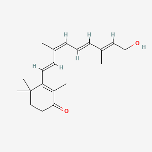 molecular formula C20H28O2 B13722869 3-[(1E,3Z,5E,7E)-9-hydroxy-3,7-dimethylnona-1,3,5,7-tetraenyl]-2,4,4-trimethylcyclohex-2-en-1-one 