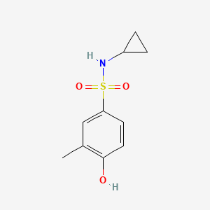 molecular formula C10H13NO3S B13722878 N-Cyclopropyl-4-hydroxy-3-methylbenzenesulfonamide 