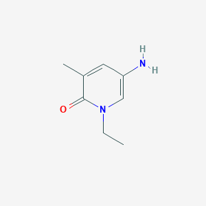 molecular formula C8H12N2O B13722884 5-Amino-1-ethyl-3-methylpyridin-2(1H)-one 