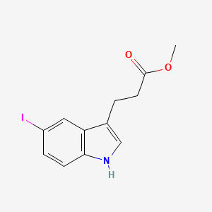 molecular formula C12H12INO2 B13722886 Methyl 3-(5-Iodo-3-indolyl)propanoate 