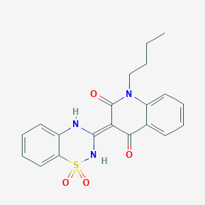 1-Butyl-3-(1,1-dioxido-2H-1,2,4-benzothiadiazin-3-yl)-4-hydroxy-2(1H)-quinolinone