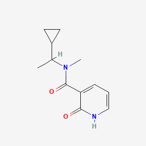 molecular formula C12H16N2O2 B1372290 N-(1-cyclopropylethyl)-N-methyl-2-oxo-1,2-dihydropyridine-3-carboxamide CAS No. 1090002-20-2