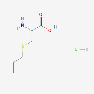molecular formula C6H14ClNO2S B1372291 2-Amino-3-(propylsulfanyl)propanoic acid hydrochloride CAS No. 1396966-74-7