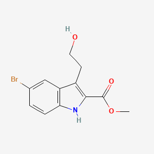 molecular formula C12H12BrNO3 B13722918 Methyl 5-Bromo-3-(2-hydroxyethyl)-1H-indole-2-carboxylate 