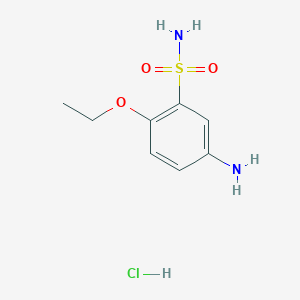 molecular formula C8H13ClN2O3S B1372299 5-Amino-2-ethoxybenzene-1-sulfonamide hydrochloride CAS No. 1171768-81-2