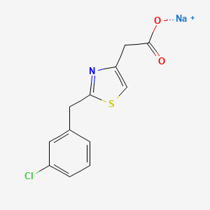Sodium 2-{2-[(3-chlorophenyl)methyl]-1,3-thiazol-4-yl}acetate