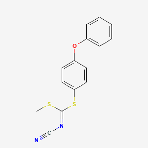 molecular formula C15H12N2OS2 B13723060 Methyl (4-phenoxyphenyl) cyanocarbonimidodithioate 