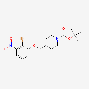 molecular formula C17H23BrN2O5 B13723061 tert-Butyl 4-((2-bromo-3-nitrophenoxy)methyl)piperidine-1-carboxylate 