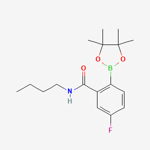 molecular formula C17H25BFNO3 B13723087 N-Butyl-5-fluoro-2-(tetramethyl-1,3,2-dioxaborolan-2-yl)benzamide 