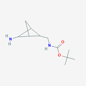 molecular formula C11H20N2O2 B13723092 tert-Butyl ((4-aminobicyclo[1.1.1]pentan-2-yl)methyl)carbamate 