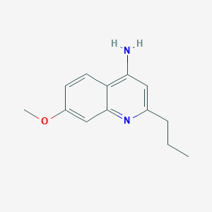 molecular formula C13H16N2O B13723098 4-Amino-7-methoxy-2-propylquinoline CAS No. 1189107-29-6
