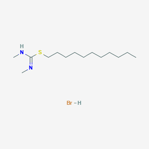 molecular formula C14H31BrN2S B1372318 N,N'-dimethyl(undecylsulfanyl)methanimidamide hydrobromide CAS No. 1173622-54-2
