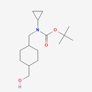 molecular formula C16H29NO3 B13723192 tert-Butyl cyclopropyl(((1r,4r)-4-(hydroxymethyl)cyclohexyl)methyl)carbamate 