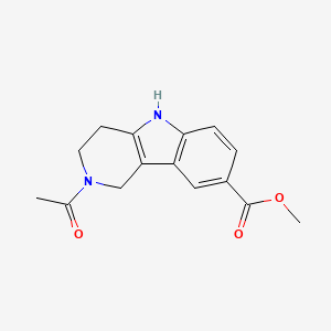 molecular formula C15H16N2O3 B13723273 Methyl 2-acetyl-2,3,4,5-tetrahydro-1H-pyrido[4,3-b]indole-8-carboxylate 