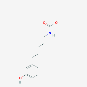 molecular formula C16H25NO3 B13723298 tert-Butyl (5-(3-hydroxyphenyl)pentyl)carbamate 