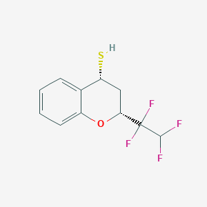 molecular formula C11H10F4OS B13723337 cis-2-(1,1,2,2-Tetrafluoroethyl)chromane-4-thiol 