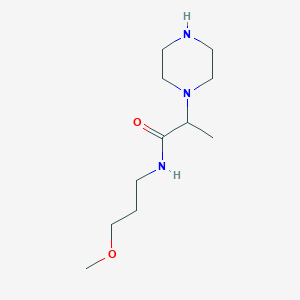 molecular formula C11H23N3O2 B1372335 N-(3-methoxypropyl)-2-(piperazin-1-yl)propanamide CAS No. 1018252-09-9